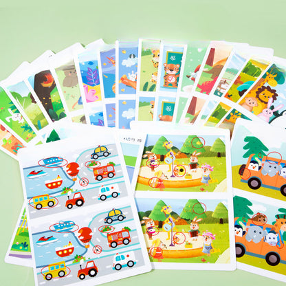 Wholesale Children's Cards To Find Different Paper Puzzle Toys