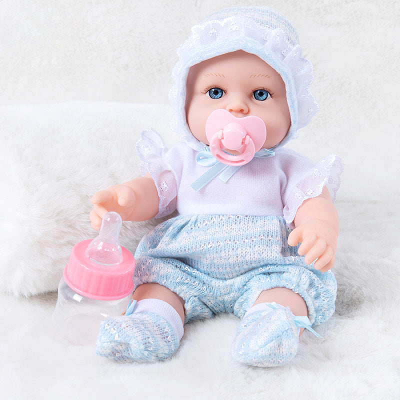 Wholesale of New 12 Inch Enamel Doll Simulation Baby Doll Children's Family Toy Doll Set