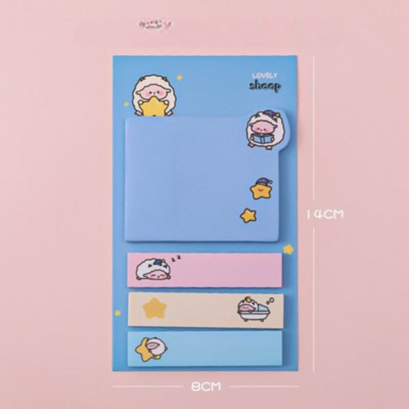 Cartoon Stickers with Sticky Paper Notebooks