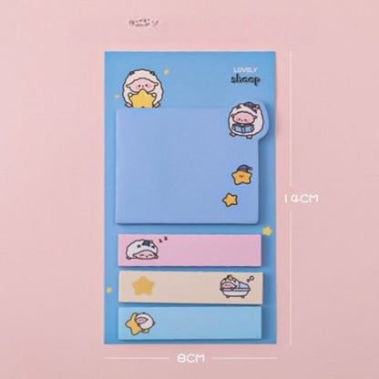 Cartoon Stickers with Sticky Paper Notebooks