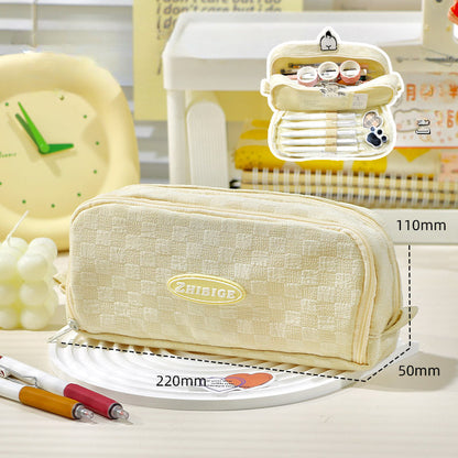 Fabric Large Capacity Pencil Case