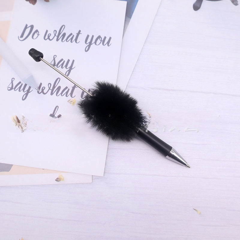 Beadable Pen Plush Pom Pom Beadable Pen