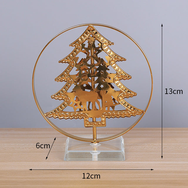 Christmas Decoration Light Luxury Christmas Tree Elk Metal