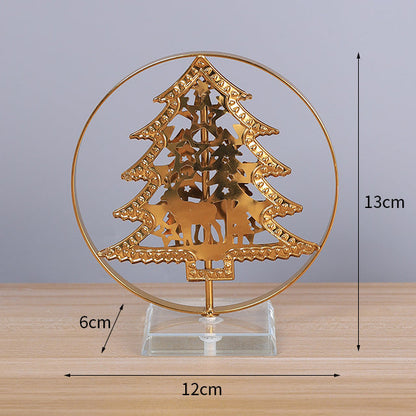 Christmas Decoration Light Luxury Christmas Tree Elk Metal