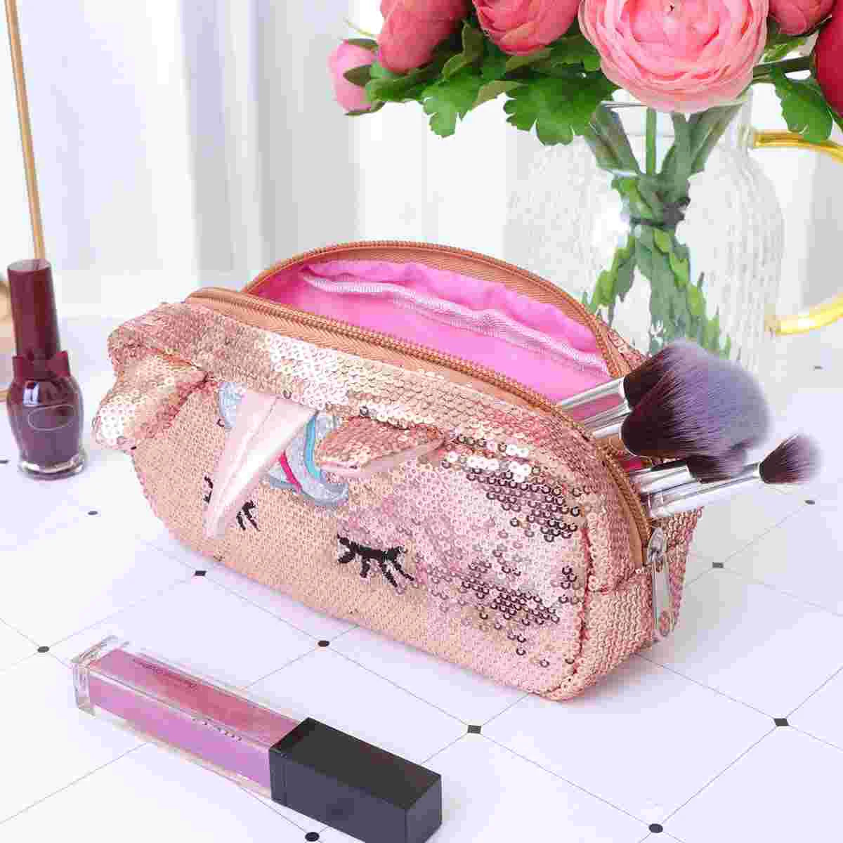 Unicorn Sequin Pencil or Cosmetic Bag
