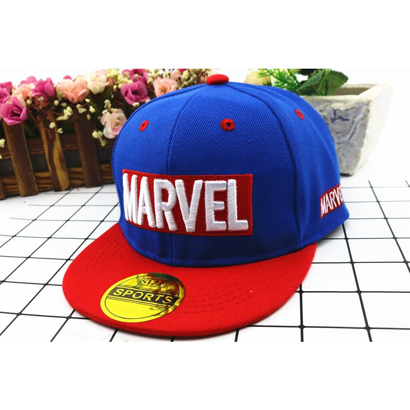 Wholesale Cotton Polyester Flat Edge MARVEL Letter Baseball Hat