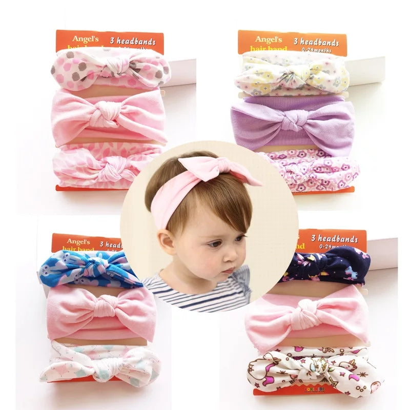 3in1 Cotton Bow Headbands