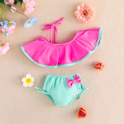 Girls Swimsuit Set Polyester Baby Clothes