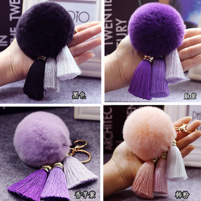 Plush Tassel Keychains