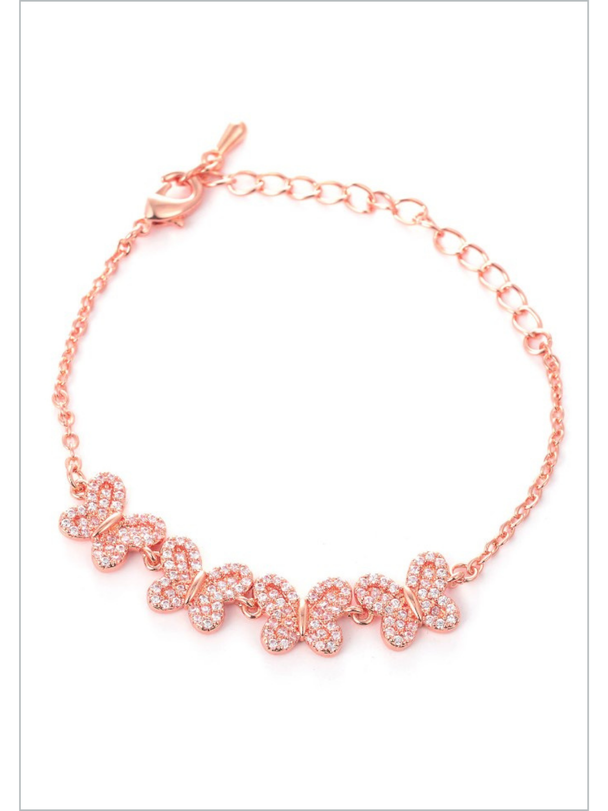 Enchanting Wings Butterfly Charm Gold Plated Bracelet