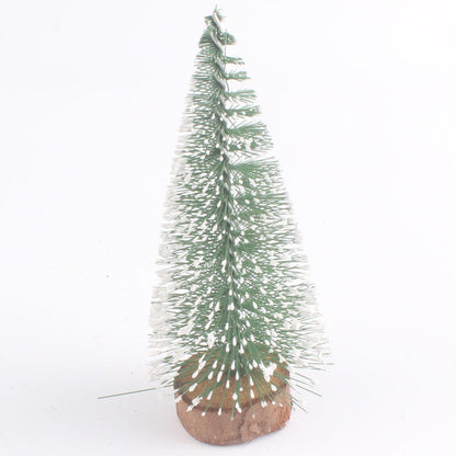 Mini Christmas Tree White Snowy PVC Ornaments