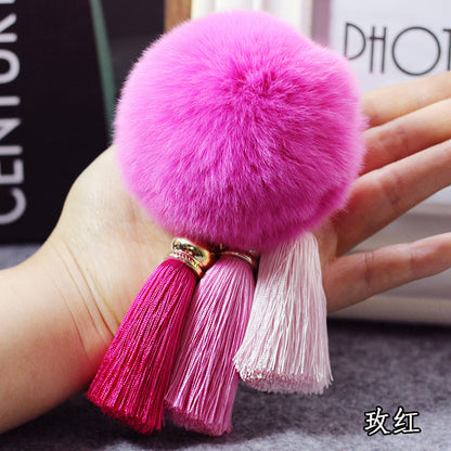 Plush Tassel Keychains