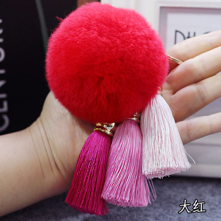 Plush Tassel Keychains