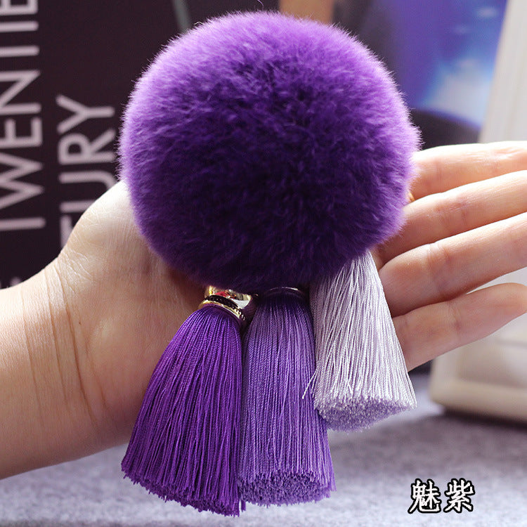 Plush Tassel Keychains