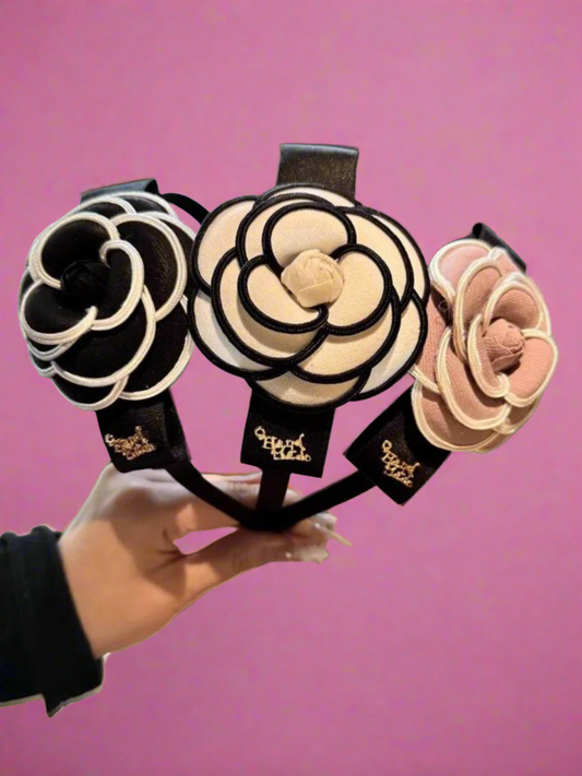 Crowned With Chicness Two-Tone Flower Headband
