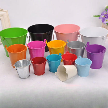 Home Decoration Metal Crafts Mini Iron Bucket Ornaments