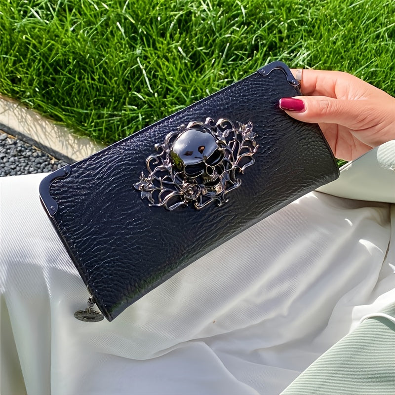 Halloween Metal Skull Clutch Purse