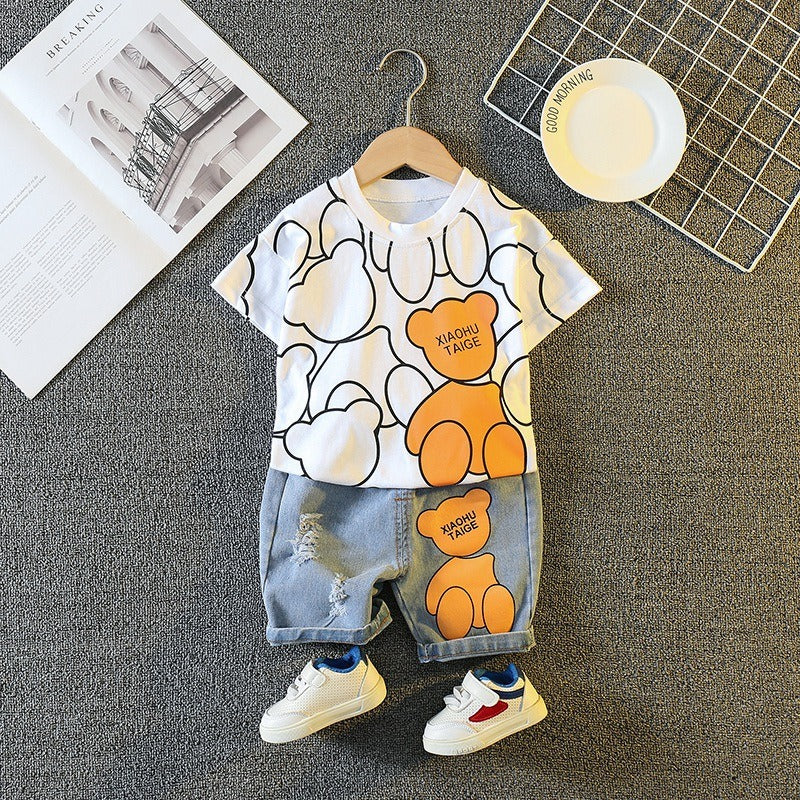 Baby Cotton Round Neck T-shirt and Shorts Set