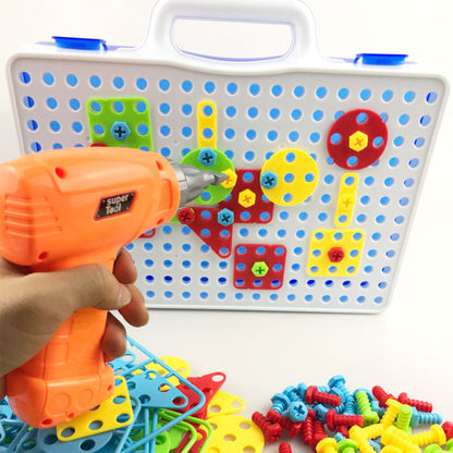 Interactive Nut Combination Educational Electric Drill Toy for Children