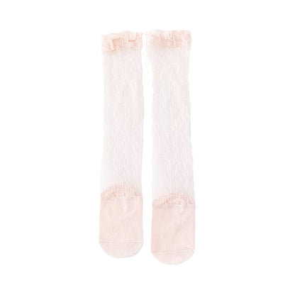 Baby Kid Girls Animals Cartoon Lace Print Socks