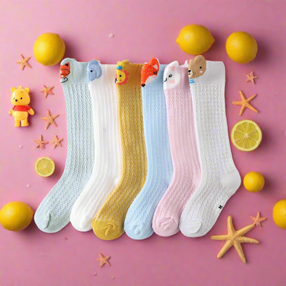 Baby Kid Girls Animals Cartoon Lace Print Socks