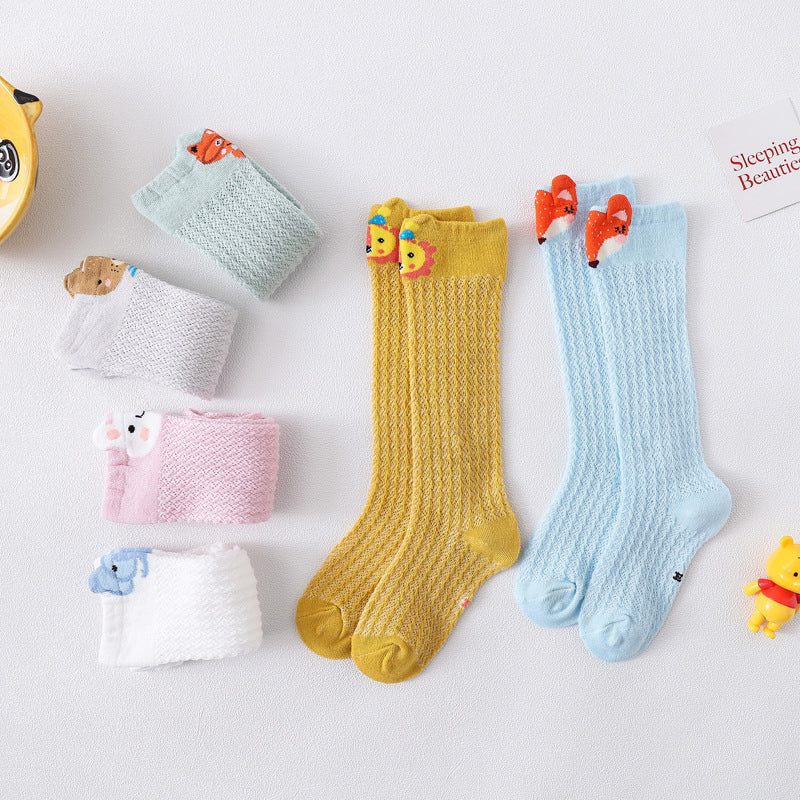Baby Kid Girls Animals Cartoon Lace Print Socks