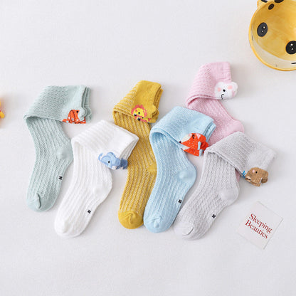 Baby Kid Girls Animals Cartoon Lace Print Socks