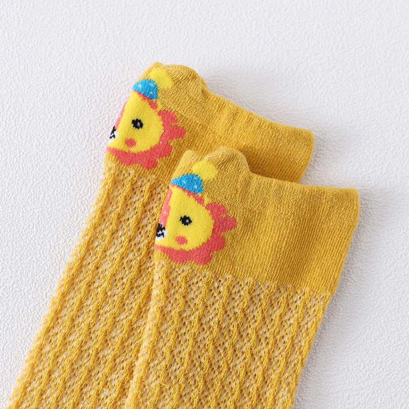 Baby Kid Girls Animals Cartoon Lace Print Socks