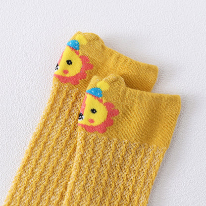 Baby Kid Girls Animals Cartoon Lace Print Socks