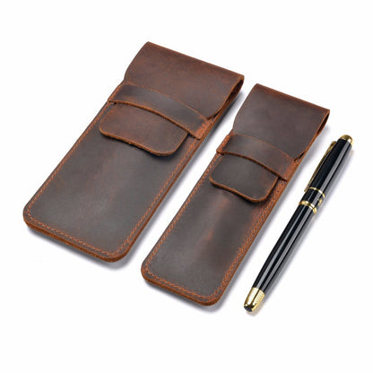 Genuine Vintage Handmade Cowhide Pencil Case
