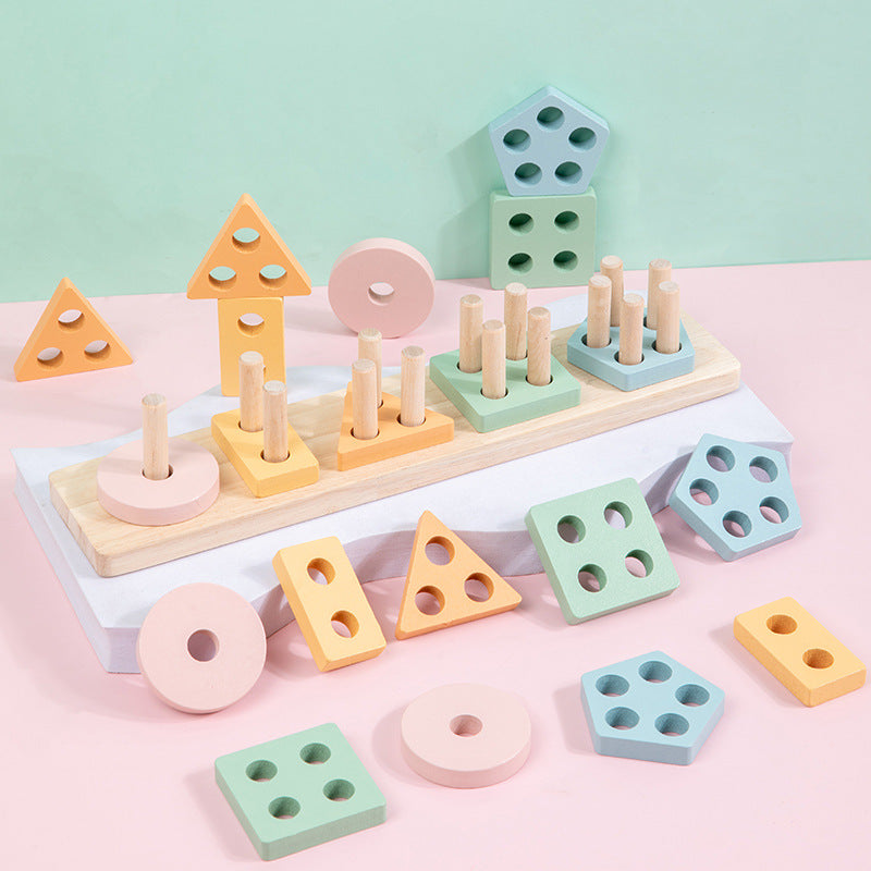 Montessori Geometric Shape Wooden Toy Set for Children