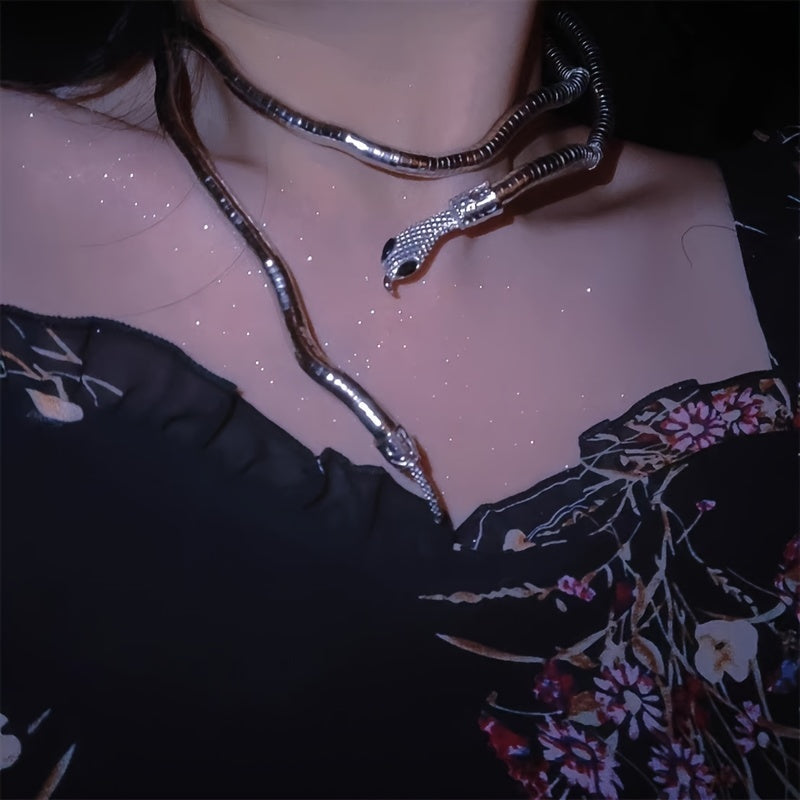 Curious Malleable Long Snake Wrap Collar Halloween