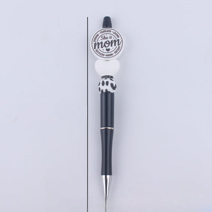 Beaded Pens Black Silicone Beaded Pen
