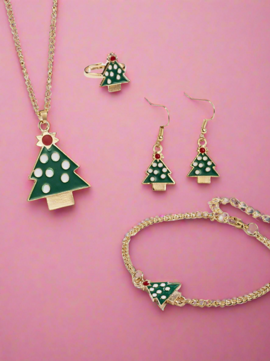 Deck The Halls 5-Piece Christmas Jewelry Set