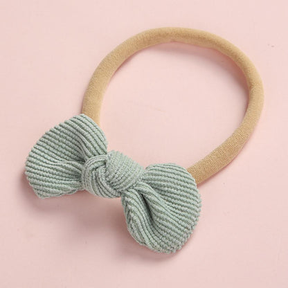 3PCS Baby Bow Round Headband Soft Multicolor Hair Tie