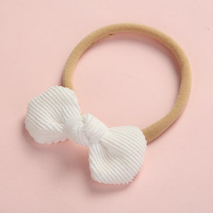 3PCS Baby Bow Round Headband Soft Multicolor Hair Tie