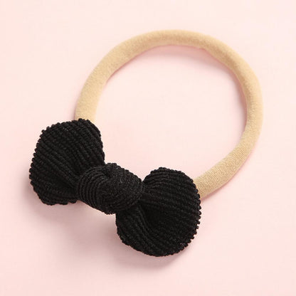 3PCS Baby Bow Round Headband Soft Multicolor Hair Tie