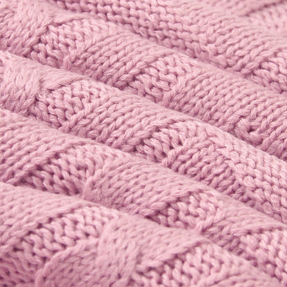 Baby Solid Color Knitted Blanket Baby Windproof Cover Baby