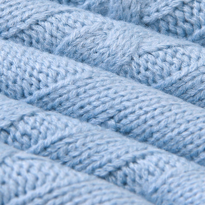 Baby Solid Color Knitted Blanket Baby Windproof Cover Baby