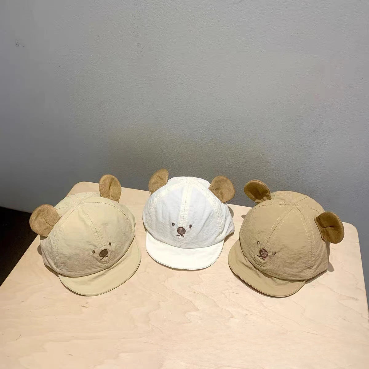 Baby Cute Bear Embroidered Soft Brim Baseball Cap