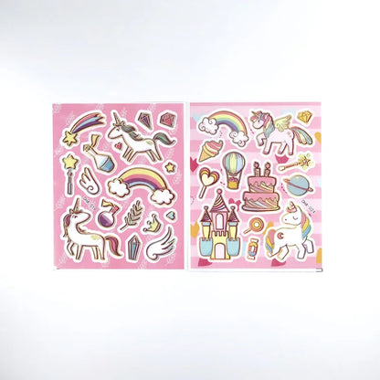 Kawaii Unicorn 8 Sticker Sheet