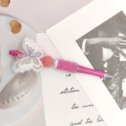 Butterfly Sugar Diamond Pen Handmade Fine Plastic Beaded