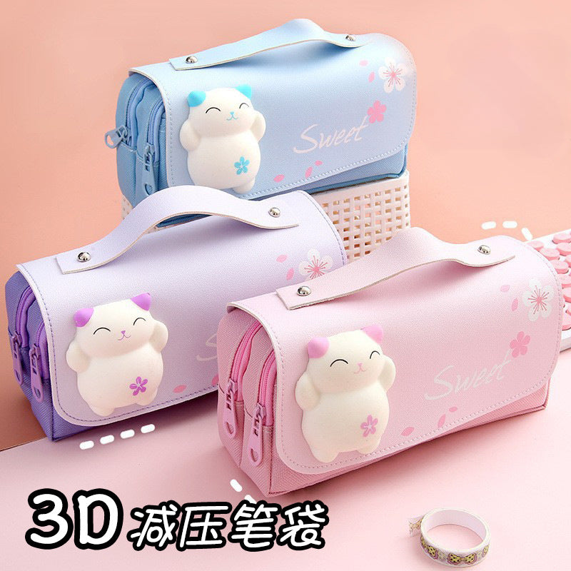 Canvas 3D Decompression Pencil Case