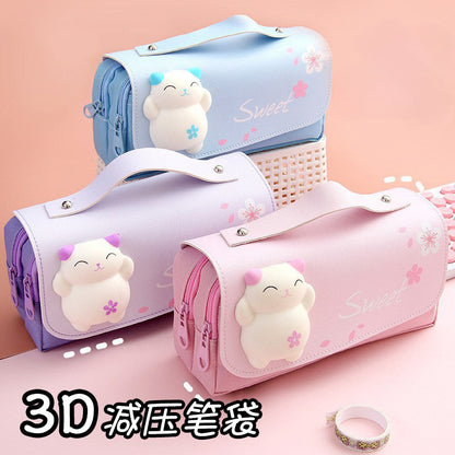 Canvas 3D Decompression Pencil Case