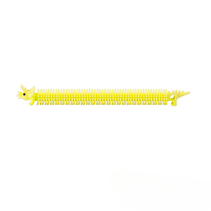 Wholesale Creative TPR Decompression Tension Rope Bracelet Children and Adults Stretch Dinosaur Lala Le Vent Noodles