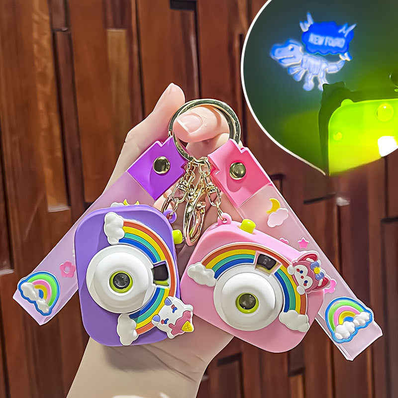 Creative Rainbow Camera Plastic Keychain