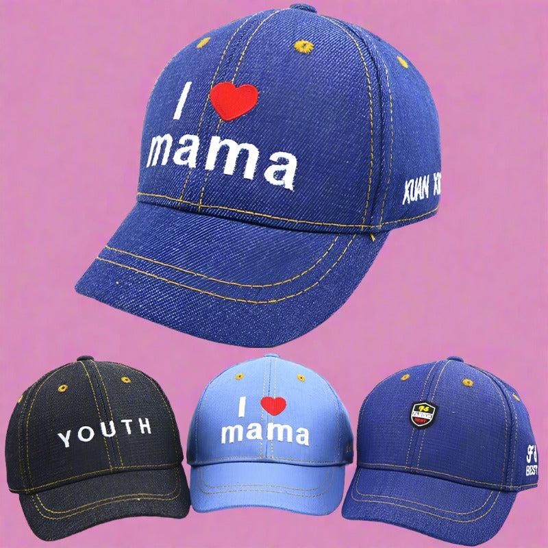 Mama Denim Casual Letter Baseball Caps