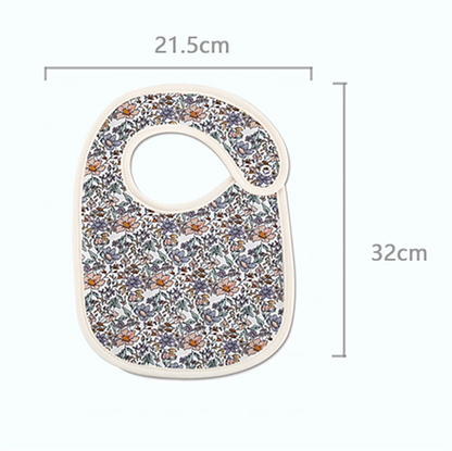 Baby Unisex Flower Butterfly Plant Print Baby Bibs