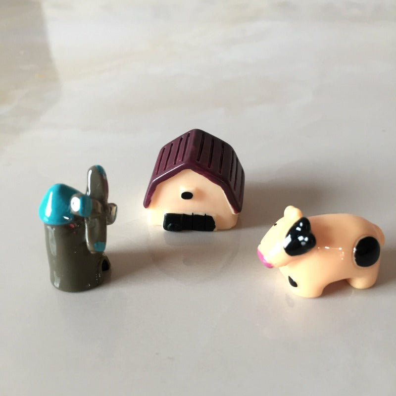 Cartoon Animal Three Piece Set  Doll Resin