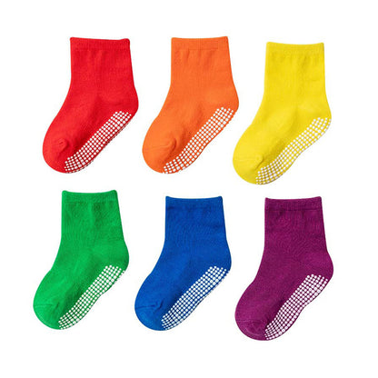 Baby Kid Girls Boys Color-blocking Polka dots Socks